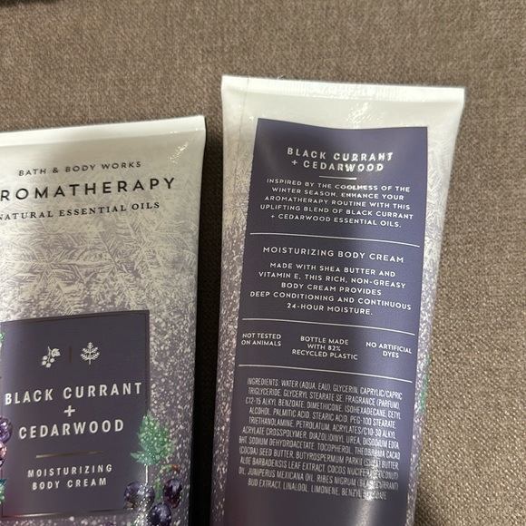 BBW Black Currant & Cedarwood 2pc AROMATHERAPY Body Cream - Picture 2 of 2
